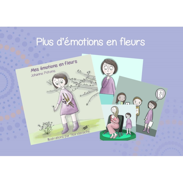 Cartes pour les enfants "Mes émotions en Fleurs", par Johanne Potums - 10*10cm Mes Fleurs de BACH 6 - mesfleursdebach.com 