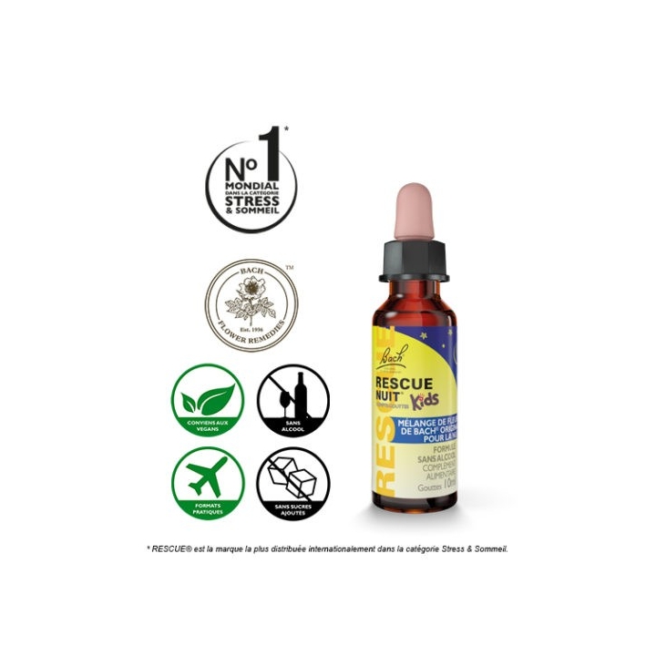 Bach - Rescue Kids sans alcool nuit 10 ml Bach Original Bach Original Nelsons 6 - mesfleursdebach.com 