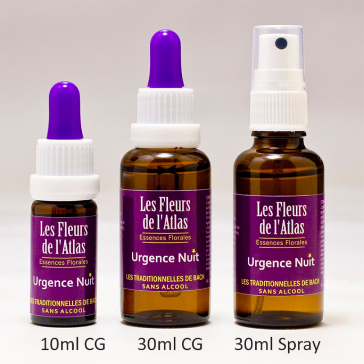 Urgence Rescue sans alcool nuit spray 30 ml - Les Fleurs de l'Atlas Fleurs de l'Atlas - Sans alcool 3 - mesfleursdebach.com 