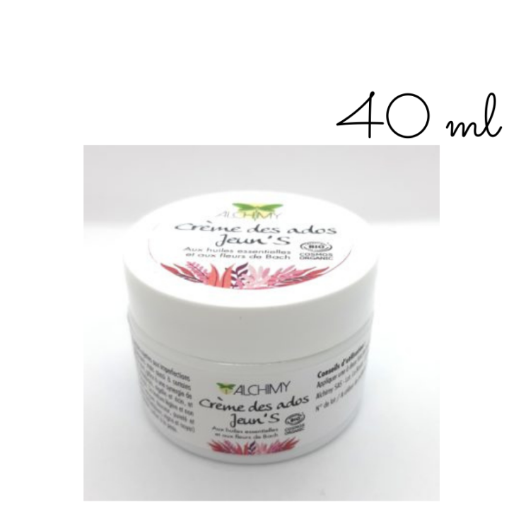 Crème Ados Jeun's Alchimy Aux Fleurs de Bach et Huiles Essentielles Alchimy 4 - mesfleursdebach.com 
