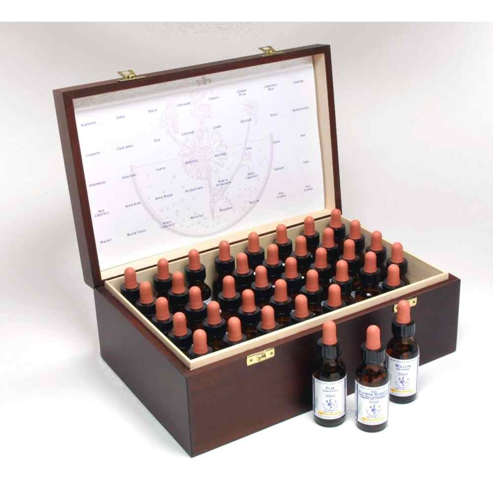 COFFRET BOIS FLEURS DE BACH COULEUR ACAJOU VIDE 30ML COFFRET BOIS FLEURS DE BACH COULEUR ACAJOU VIDE 30ML