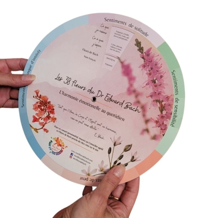 Roue de recommandation des Fleurs de Bach Mes Fleurs de BACH 2 - mesfleursdebach.com 
