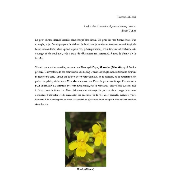 La vie à pleines Fleurs de Jean-Michel Piquemal Mes Fleurs de BACH 5 - mesfleursdebach.com 