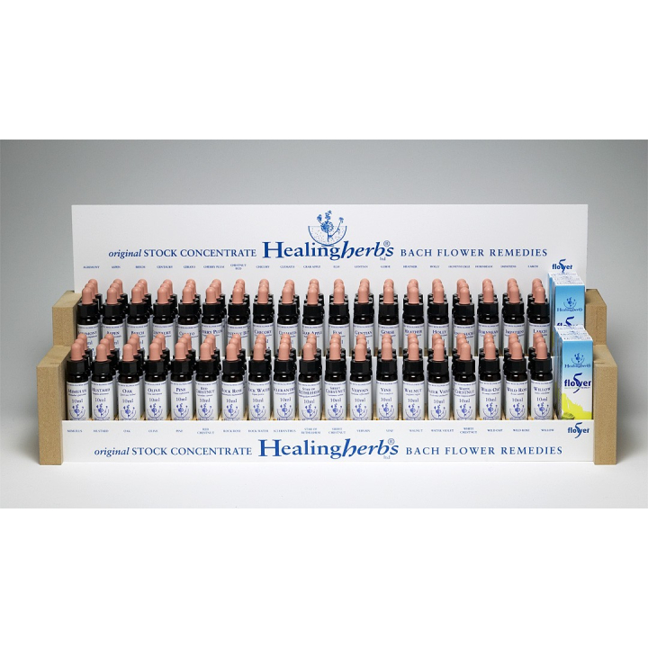 Présentoir en bois Vide pour flacons 10 ml Healing Herbs Healing Herbs 1 - mesfleursdebach.com 