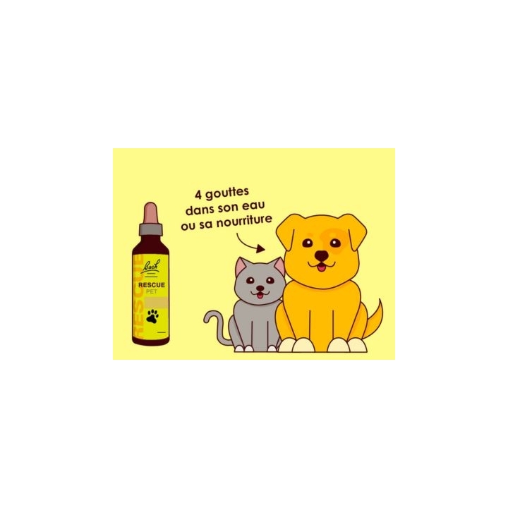 Bach - Rescue Pets Jour 10 ml (animaux) sans alcool compte-gouttes Bach Original Bach Original Nelsons 2 - mesfleursdebach.com 