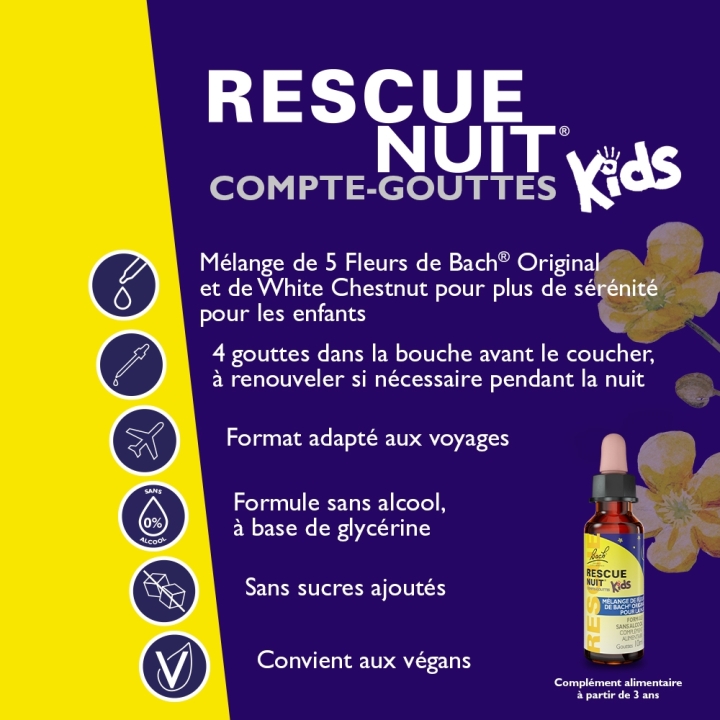 Bach - Rescue Kids sans alcool nuit 10 ml Bach Original Bach Original Nelsons 2 - mesfleursdebach.com 