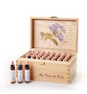 Coffret vide en bois Cerato Healing Herbs 10 ml - pour ranger 38 fleurs de Bach et 2 élixirs d'urgence