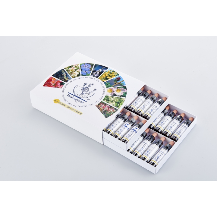 Healing Herbs 10 ml - Coffret plein 38 Fleurs de Bach + 2 Elixirs d'urgence Rescue Healing Herbs 4 - mesfleursdebach.com 