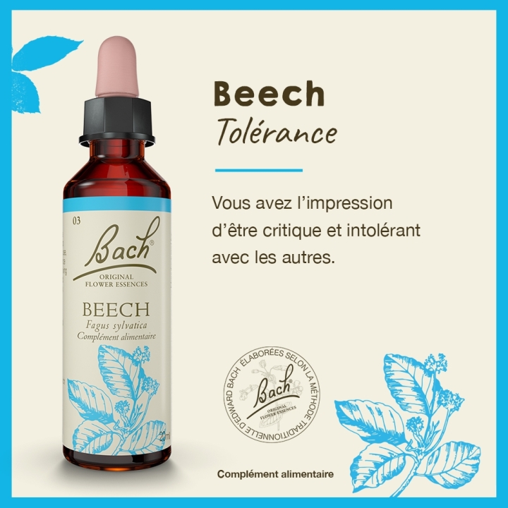 Beech Bach Original - Fleur de Bach Authentique 20 ml (Hêtre) Bach Original Nelsons 2 - mesfleursdebach.com 