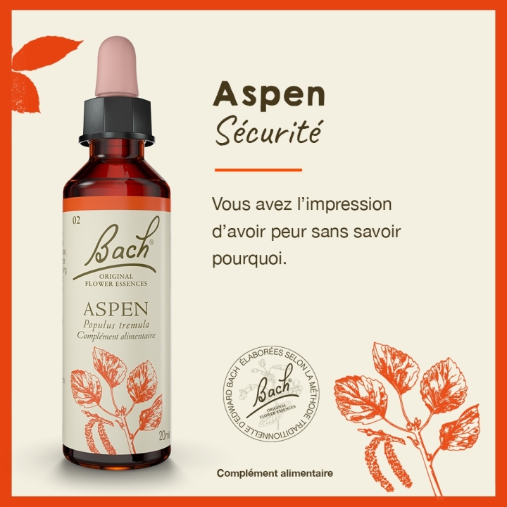 Aspen Bach Original - Fleur de Bach Authentique 20 ml (Tremble) Bach Original Nelsons 2 - mesfleursdebach.com 