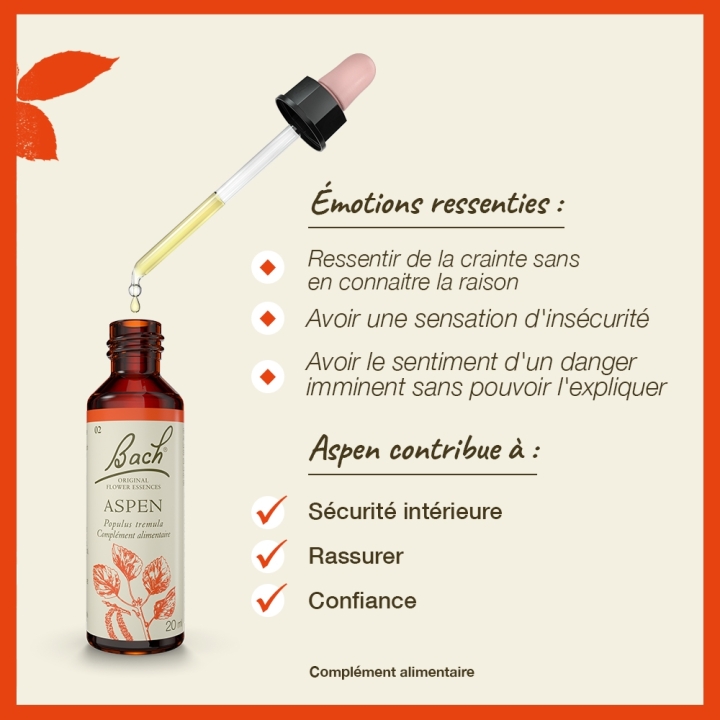 Aspen Bach Original - Fleur de Bach Authentique 20 ml (Tremble) Bach Original Nelsons 3 - mesfleursdebach.com 