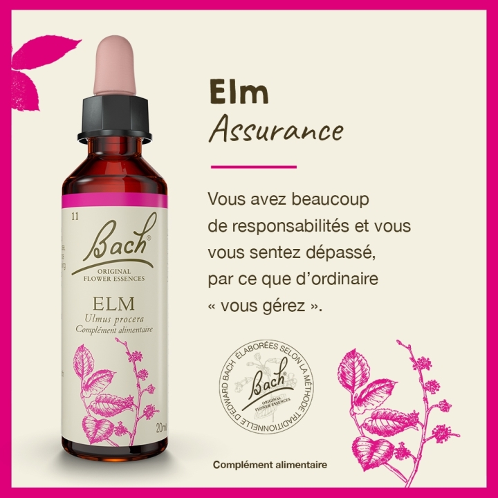 Elm Bach Original - Fleur de Bach Authentique 20 ml (Orme) Bach Original Nelsons 2 - mesfleursdebach.com 