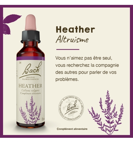 Heather fleurs de Bach Original 20 ml (Bruyère)