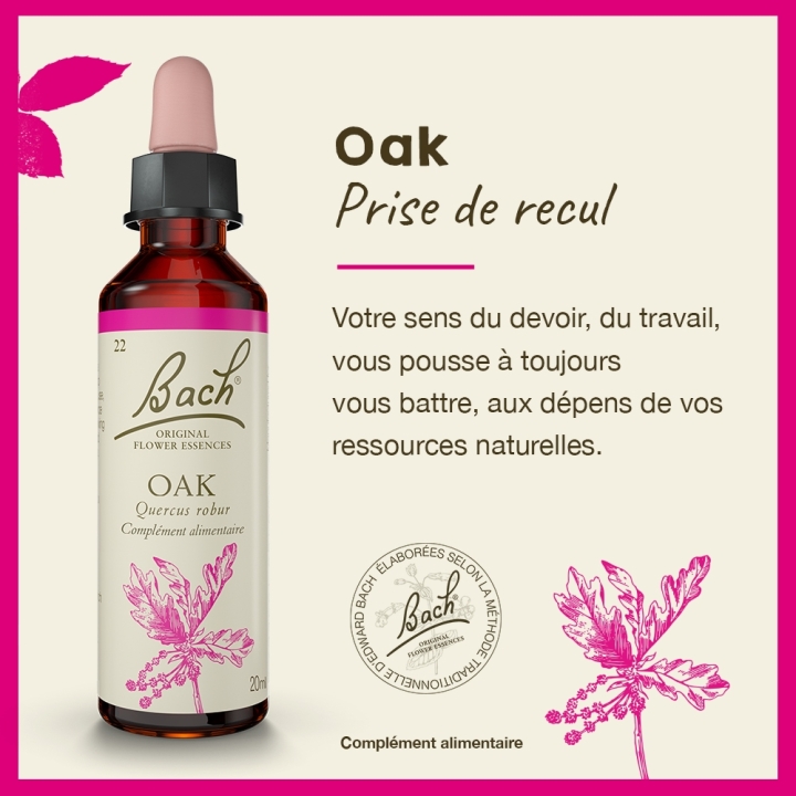 Oak Bach Original - Fleur de Bach Authentique 20 ml (Chêne) Bach Original Nelsons 2 - mesfleursdebach.com 