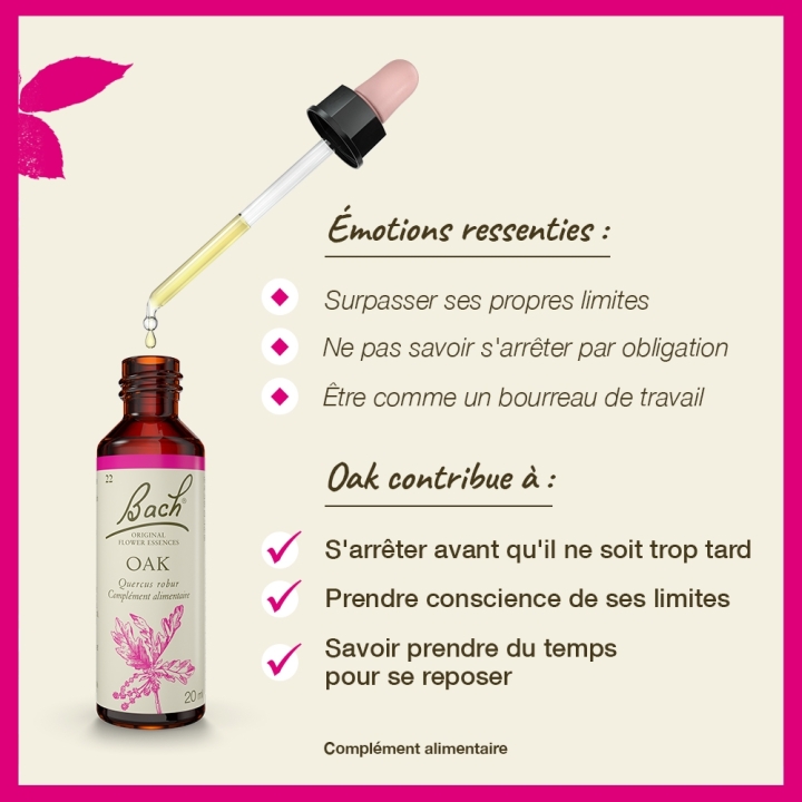Oak Bach Original - Fleur de Bach Authentique 20 ml (Chêne) Bach Original Nelsons 3 - mesfleursdebach.com 