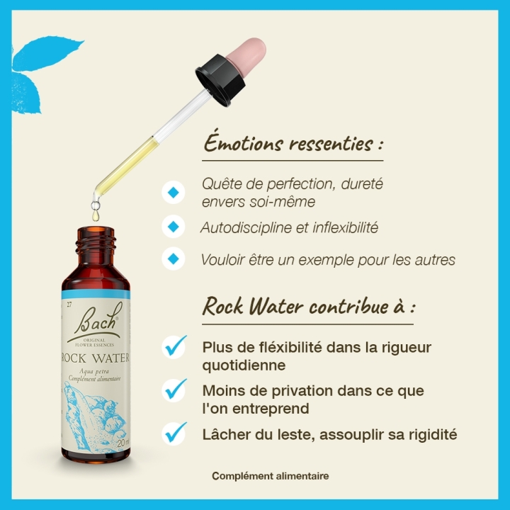 Rock Water Bach Original - Fleur de Bach Authentique 20 ml (Eau de Roche) Bach Original Nelsons 3 - mesfleursdebach.com 