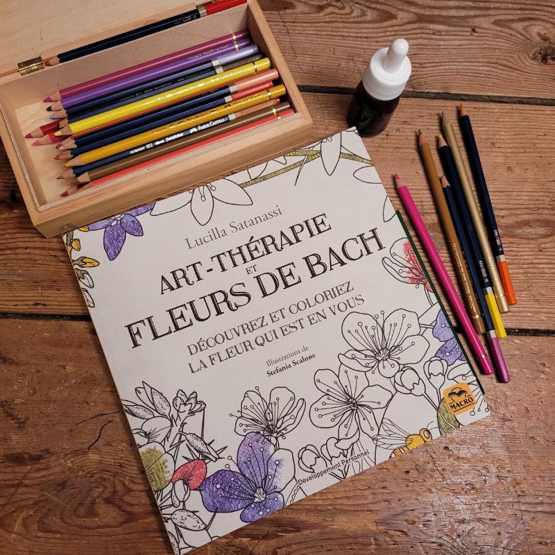 Art-Thérapie et Fleurs de Bach - 38 fleurs à colorier - Lucilla Satanassi