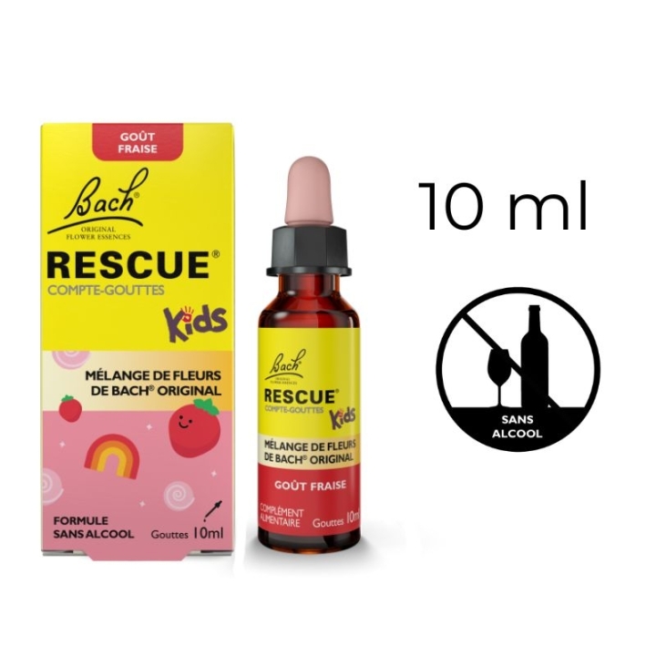 Bach - Rescue Kids sans alcool Jour Fraise 10 ml Bach Original Bach Original Nelsons 1 - mesfleursdebach.com 