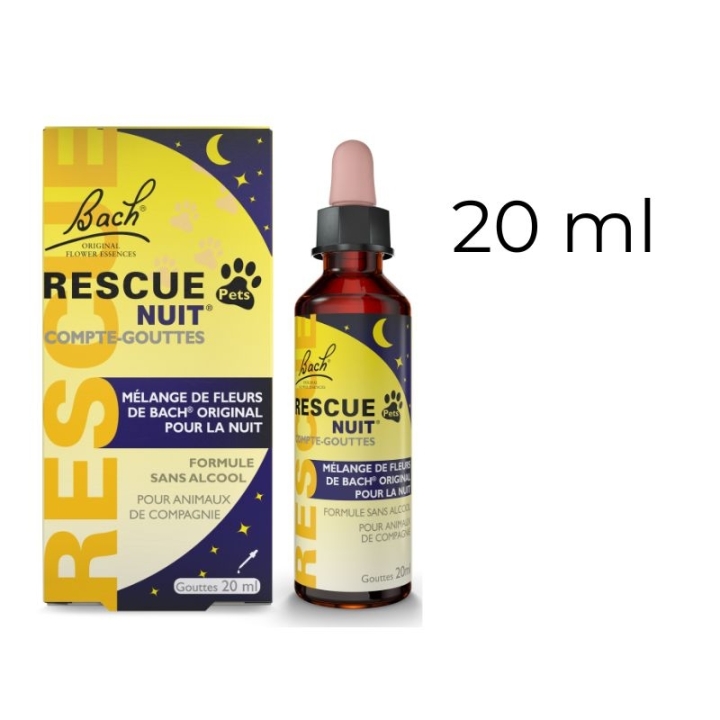 Bach - Rescue Pets Nuit 20 ml (animaux) compte-gouttes Bach Original Bach Original Nelsons 1 - mesfleursdebach.com 