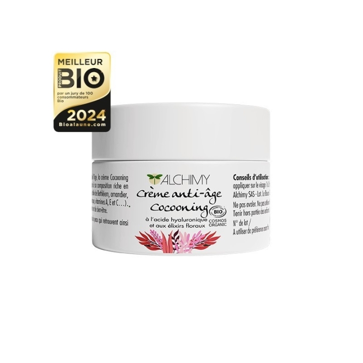 Crème Anti-Âge Cocooning Alchimy aux Fleurs de Bach et à l'acide hyaluronique Alchimy 4 - mesfleursdebach.com 