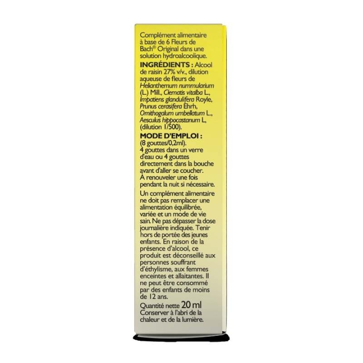 Bach - Rescue nuit compte-gouttes 20 ml Bach Original Bach Original Nelsons 4 - mesfleursdebach.com 