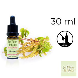 Hornbeam Fleurs de Bach sans alcool - Fleurs de l'Atlas 30 ml (Charme) Fleurs de l'Atlas - Sans alcool 1 - mesfleursdebach.com 