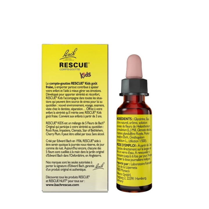 Bach - Rescue Kids sans alcool Jour Fraise 10 ml Bach Original Bach Original Nelsons 6 - mesfleursdebach.com 