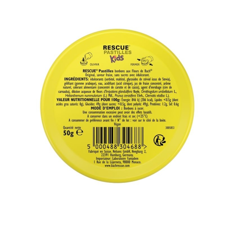 Bach - Rescue Kids pastilles fraise Bach Original Bach Original Nelsons 5 - mesfleursdebach.com 