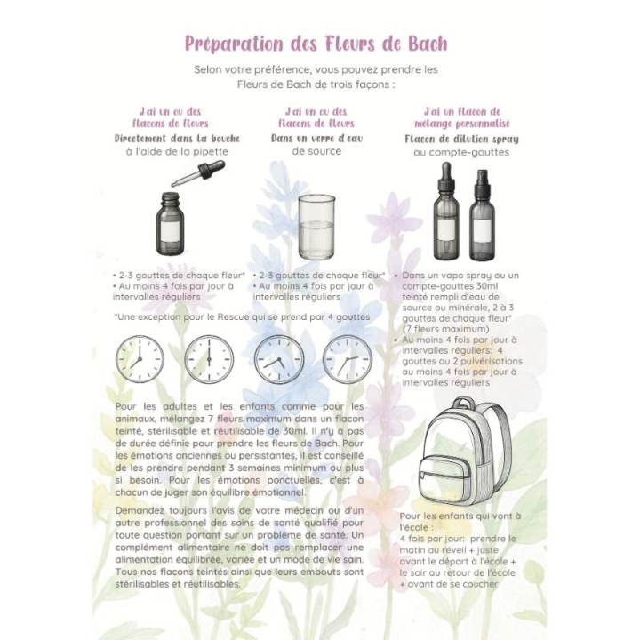 Pack de 10 livret fleurs de Bach Mes Fleurs de BACH 4 - mesfleursdebach.com 