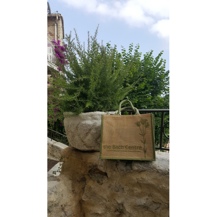 Sac CENTRE BACH en toile de jute Mes Fleurs de BACH 2 - mesfleursdebach.com 