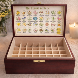 Healing Herbs 30 ml - Coffret Vide Acajou - Fleurs de Bach Mes Fleurs de BACH 1 - mesfleursdebach.com 