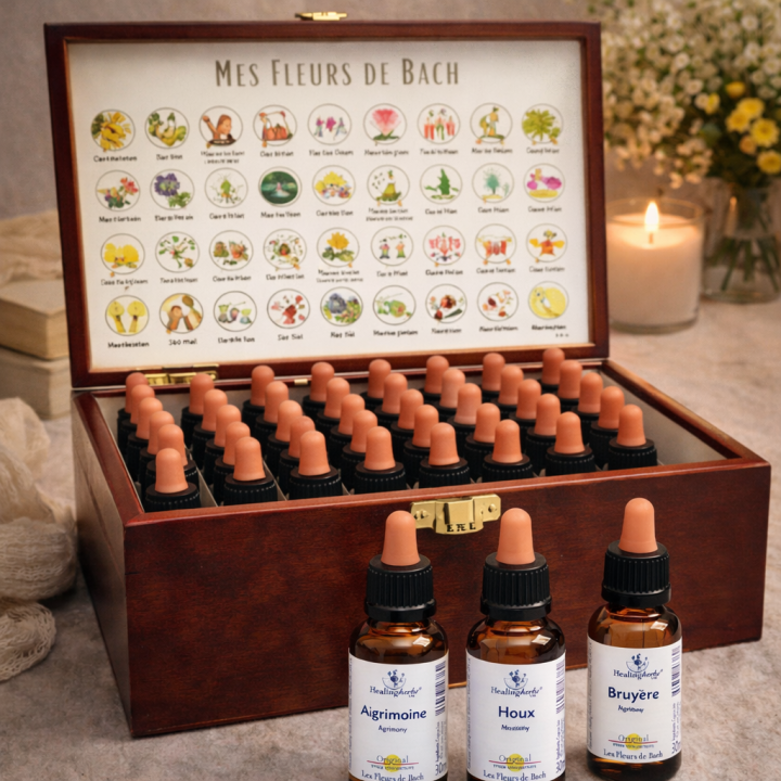 Healing Herbs 30 ml - Coffret plein Acajou 38 fleurs de Bach + 2 élixirs d'urgence Healing Herbs 1 - mesfleursdebach.com 