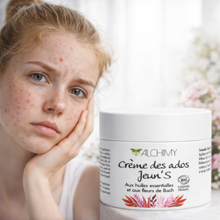 Crème Ados Jeun's Alchimy Aux Fleurs de Bach et Huiles Essentielles Alchimy 1 - mesfleursdebach.com 