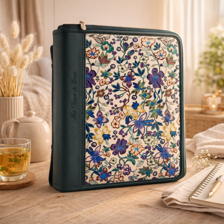 Trousse vide fleurs violettes 40 flacons Fleurs de Bach Mes Fleurs de BACH 1 - mesfleursdebach.com 