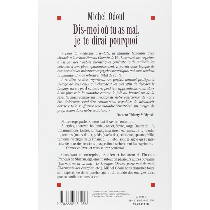 Dis-moi où tu as mal, je te dirai pourquoi, Michel Odoul Mes Fleurs de BACH 3 - mesfleursdebach.com 