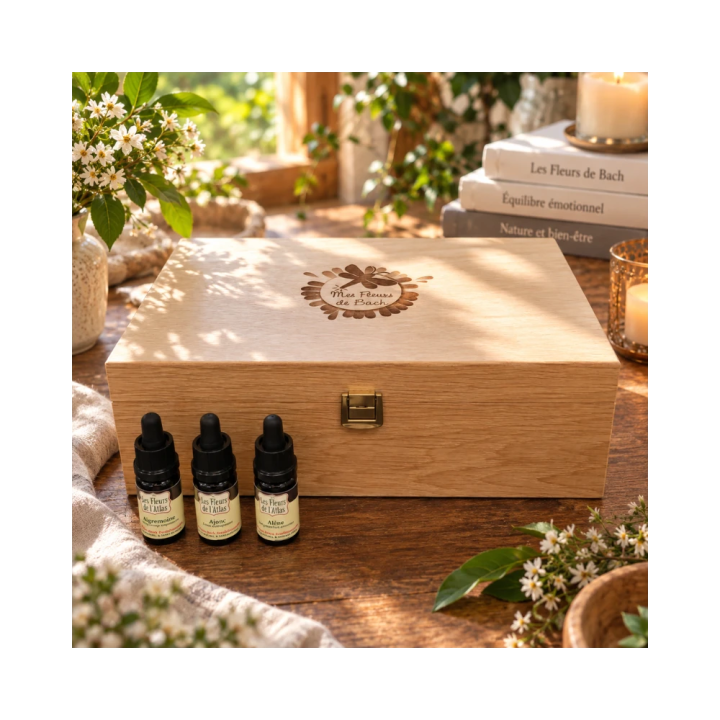 Coffret 40 Fleurs de Bach sans alcool - Fabriqué en France